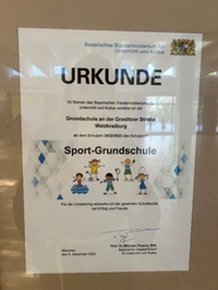 Urkunde Sport Grundschule